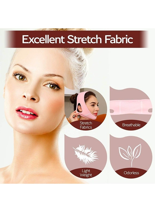 Reusable V Line Mask, Facial Slimming Strap Double Chin Reducer Chin Up Mask Face Lifting Belt V Shaped Slimming Face Mask, Tight and Lift Mask, Face Slimmer Shaper, Chin Face Slimming Belt - Image 5